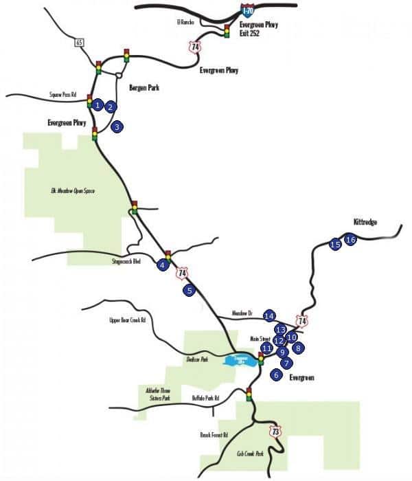 evergreen sculpture art walk map